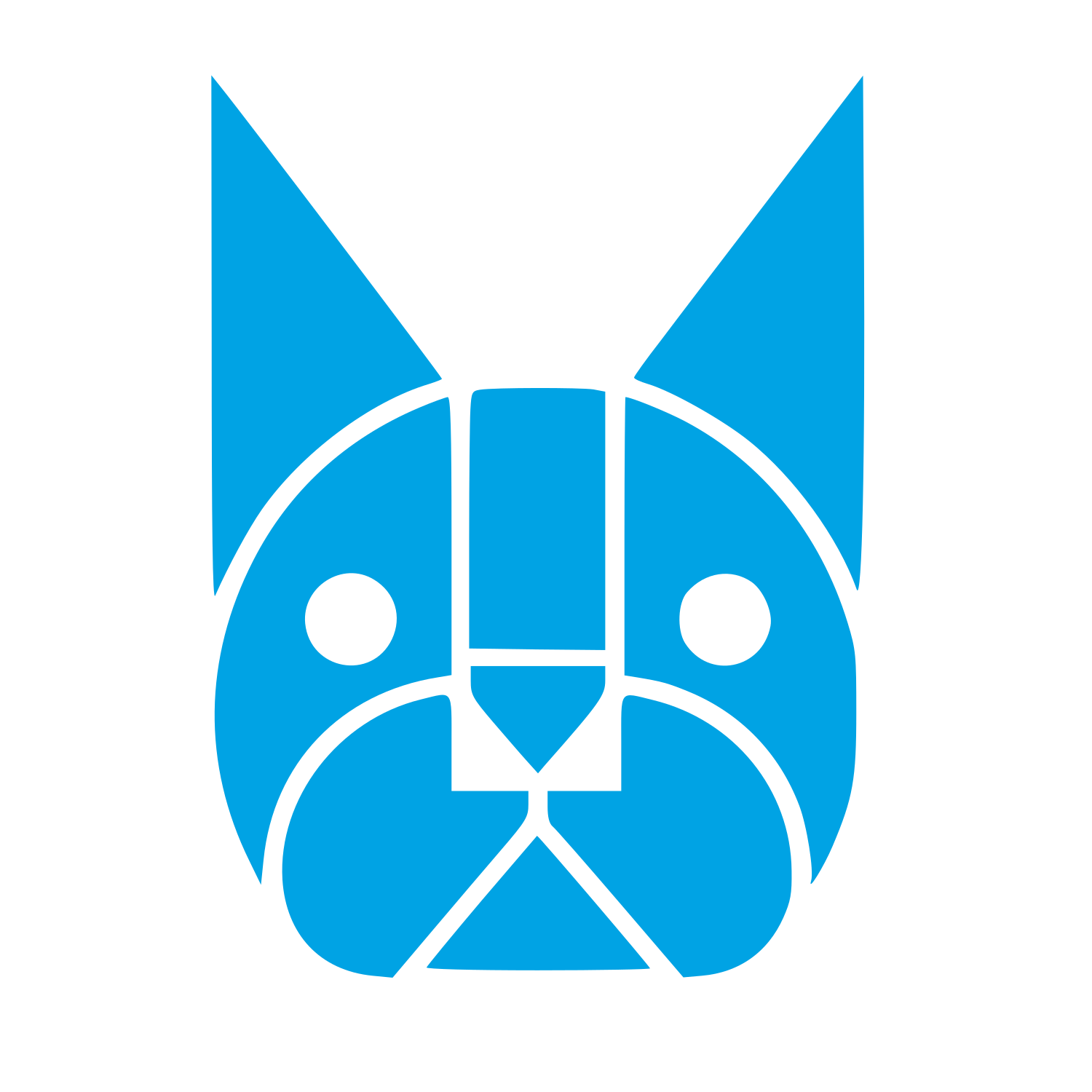 Bauhaus French Bulldog Logo #00a3e4
