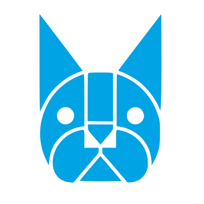 Bauhaus French Bulldog Logo #00a3e4