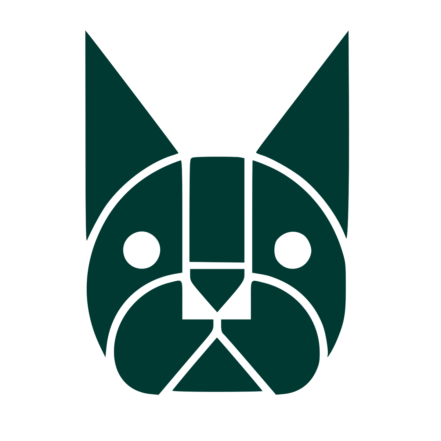 Bauhaus French Bulldog Logo #003932