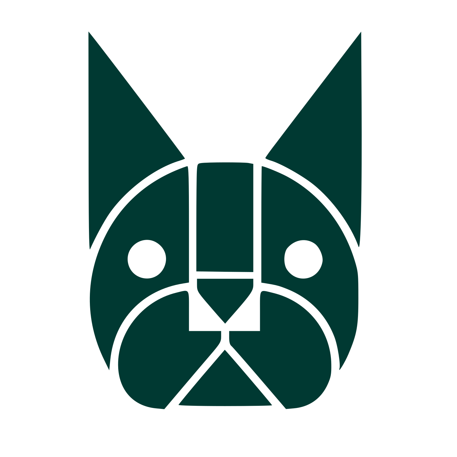 Bauhaus French Bulldog Logo #003932