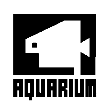 Brutalist Aquarium Fish Logo