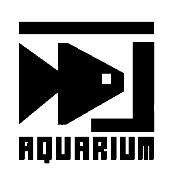 Brutalist Aquarium Fish Logo