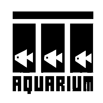 Brutalist Aquarium Fish Logo