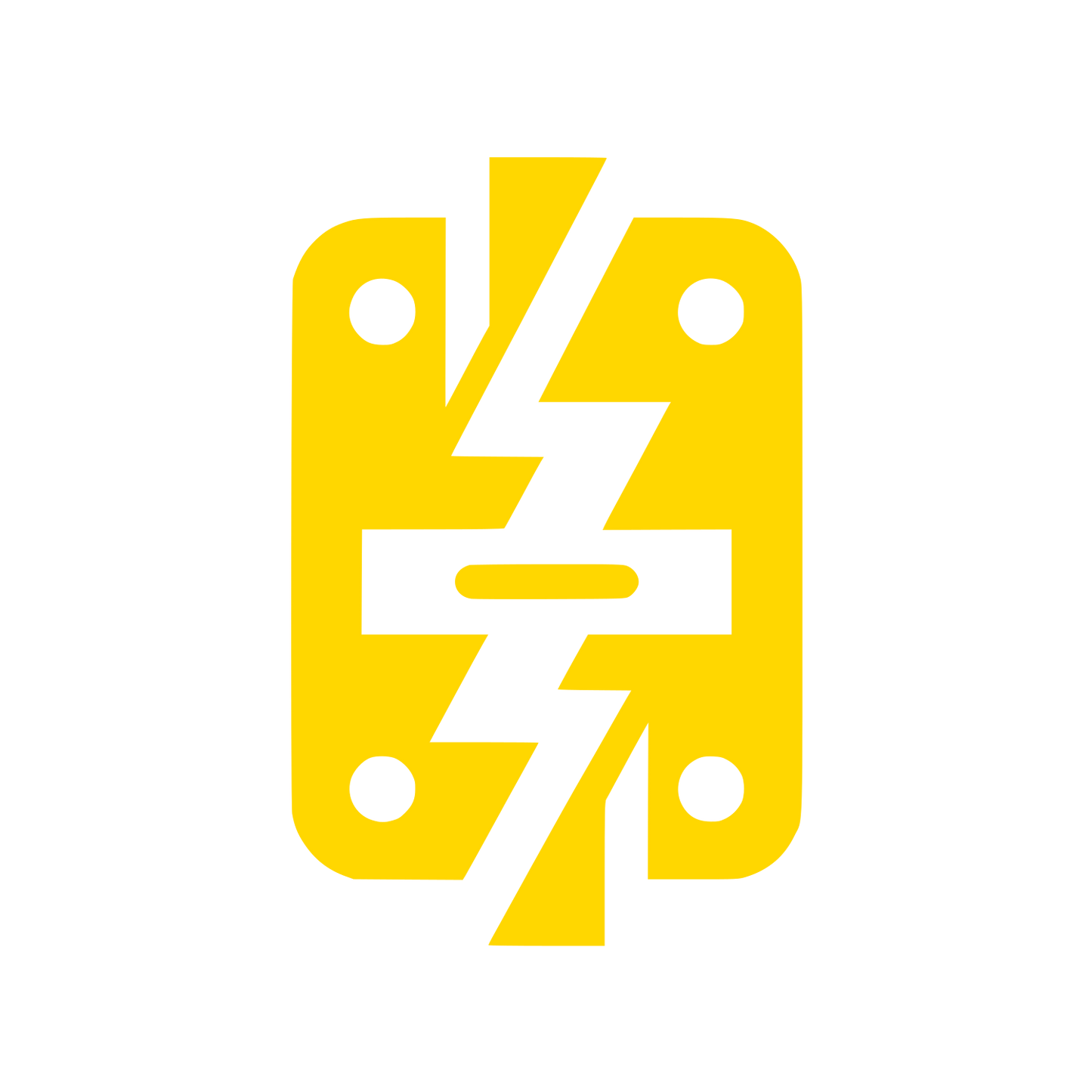 Circuit Breaker and Lightning Bolt Logo #FFD700