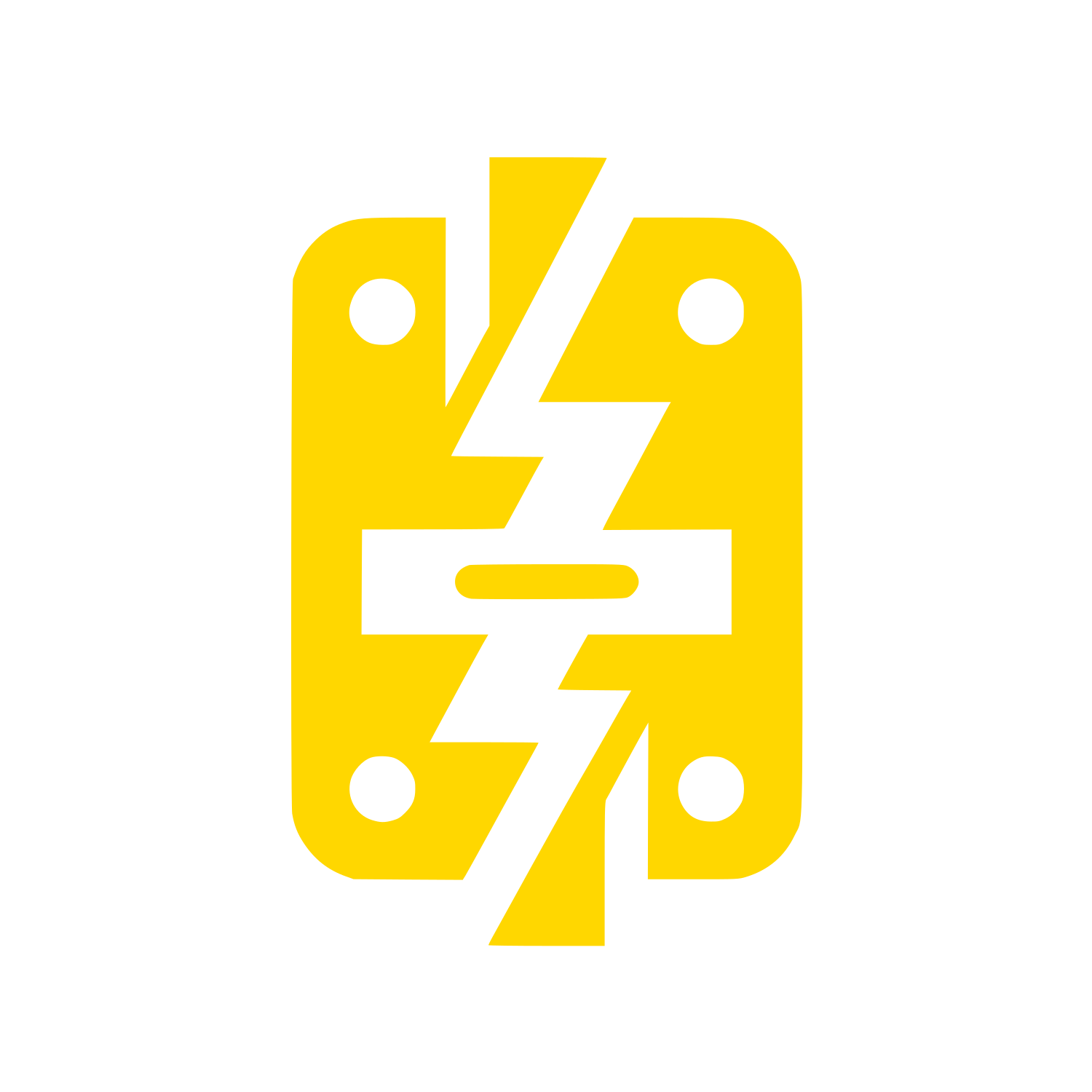 Circuit Breaker and Lightning Bolt Logo #FFD700