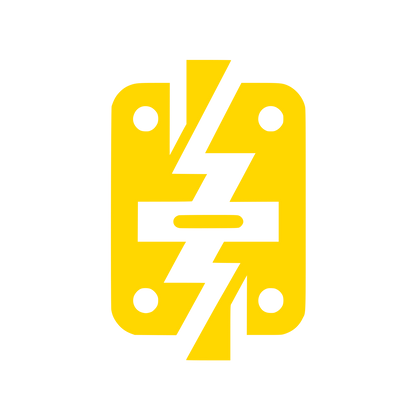 Circuit Breaker and Lightning Bolt Logo #FFD700