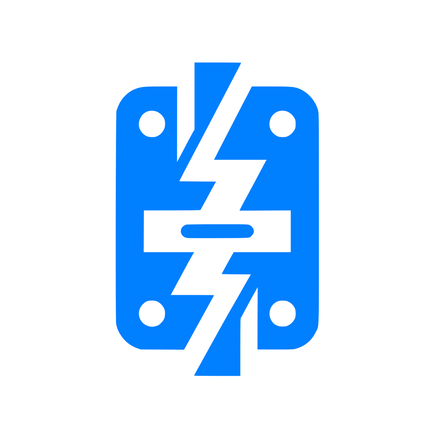 Circuit Breaker and Lightning Bolt Logo #007FFF