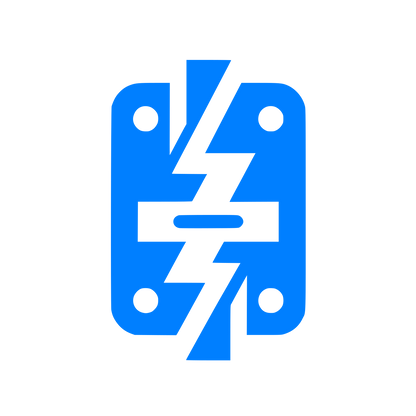 Circuit Breaker and Lightning Bolt Logo #007FFF