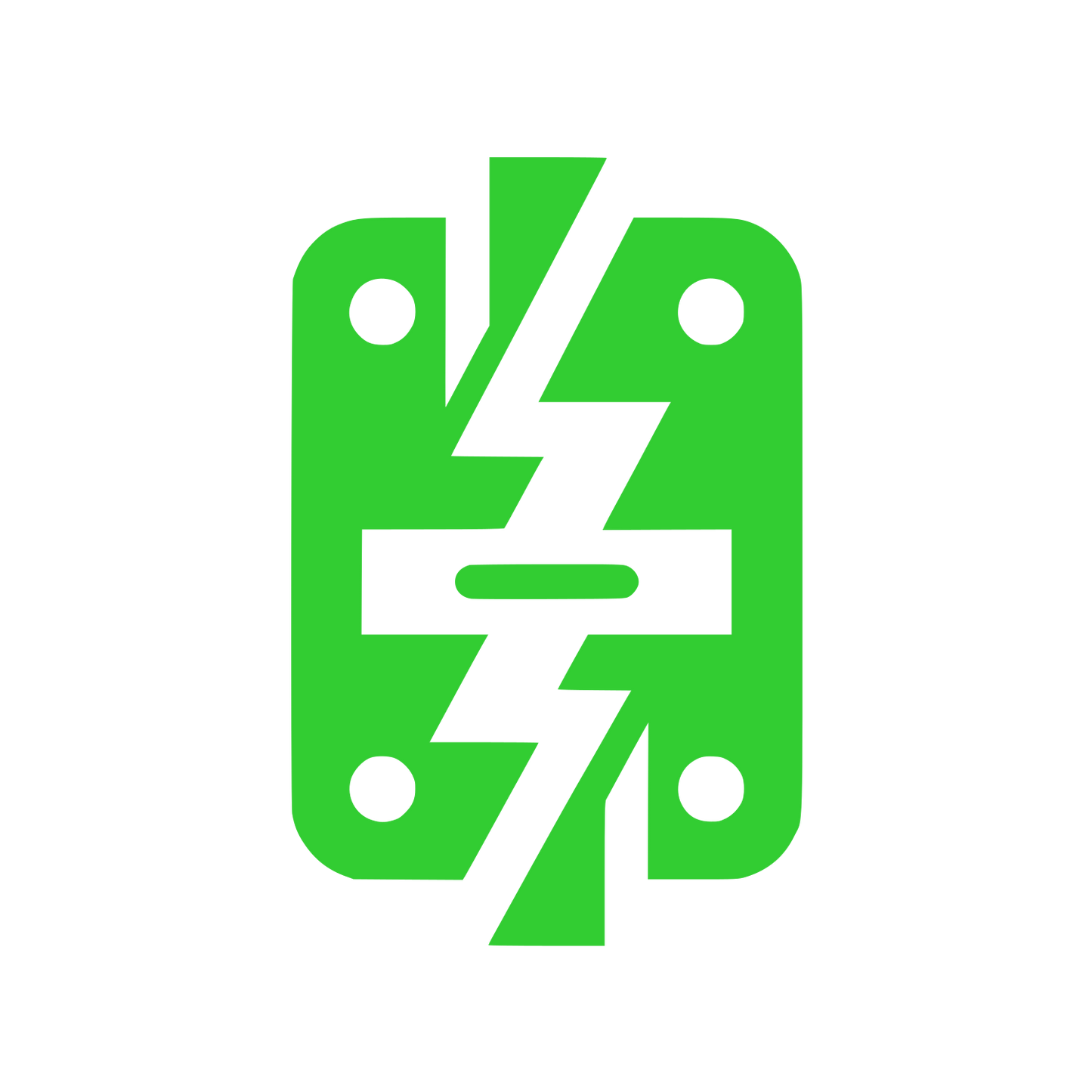 Circuit Breaker and Lightning Bolt Logo #32CD32