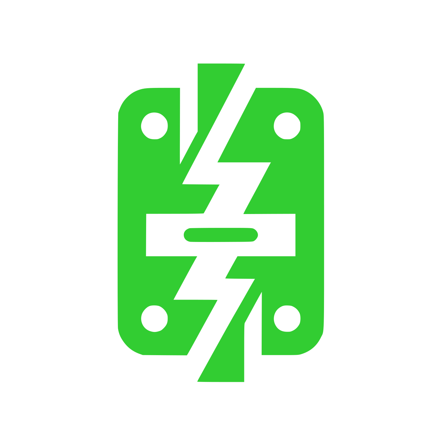 Circuit Breaker and Lightning Bolt Logo #32CD32