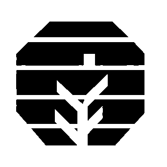 Brutalist Tree Octagon Logo