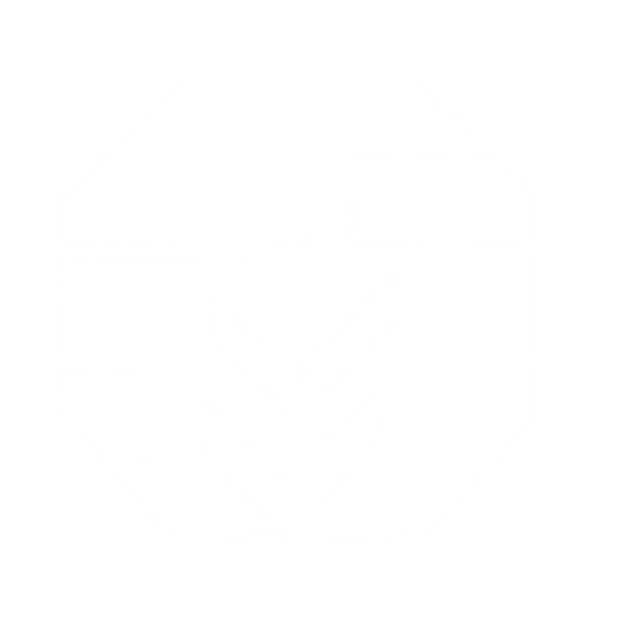 Brutalist Tree Octagon Logo #ffffff