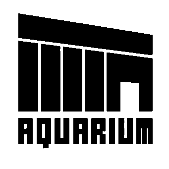 Brutalist Aquarium Building Logo