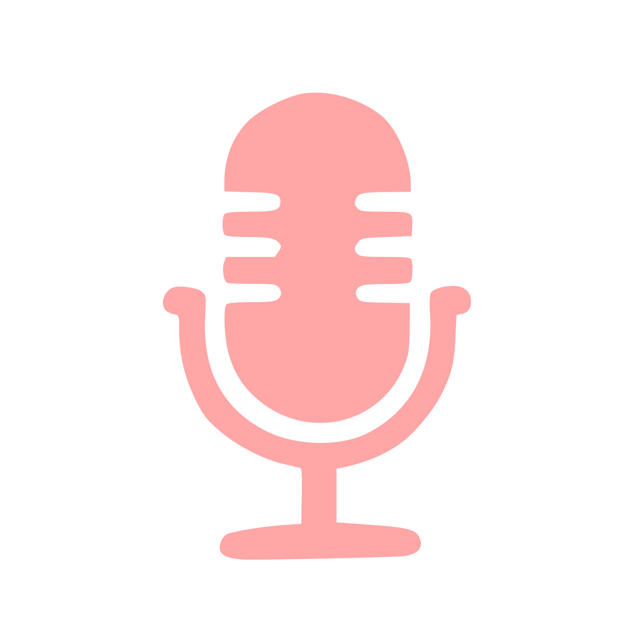 Retro Podcast Microphone Logo #ffa6a6