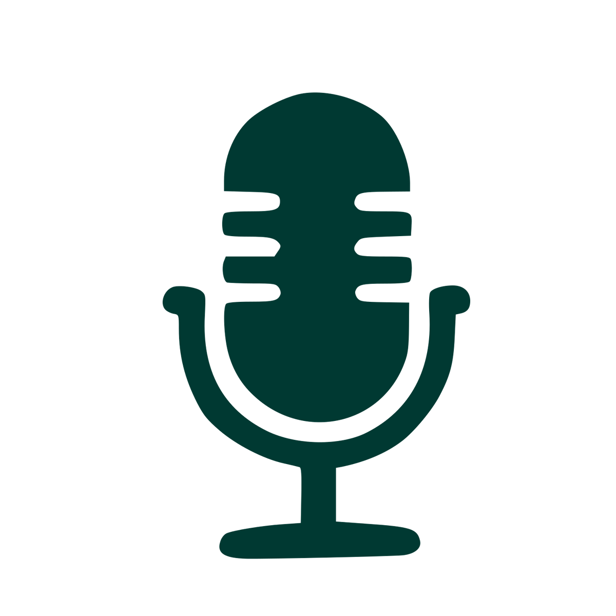 Retro Podcast Microphone Logo #003932