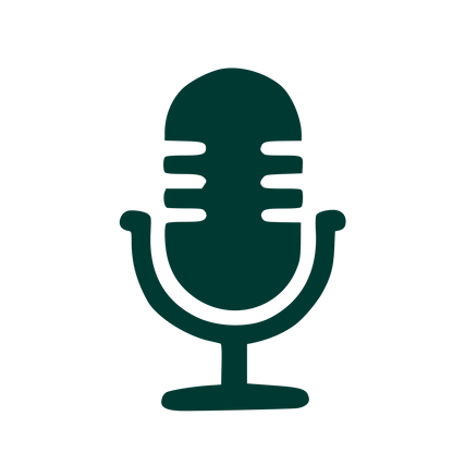 Retro Podcast Microphone Logo #003932