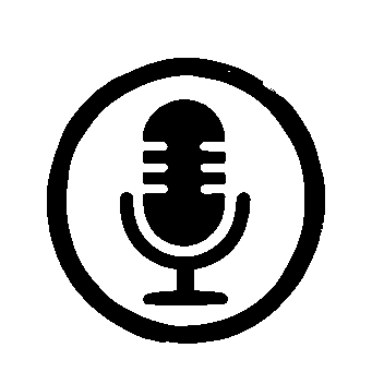 Hand-Drawn Microphone Circle Logo