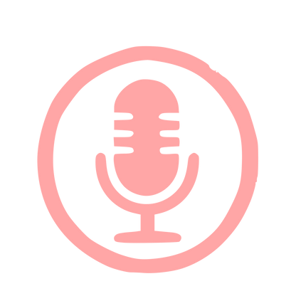 Hand-Drawn Microphone Circle Logo #ffa6a6