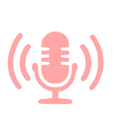 Podcast Microphone Signal Logo #ffa6a6