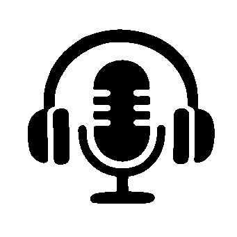 Podcast Mic Headphones Logo