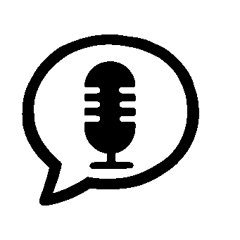 Podcast Mic Chat Bubble Logo