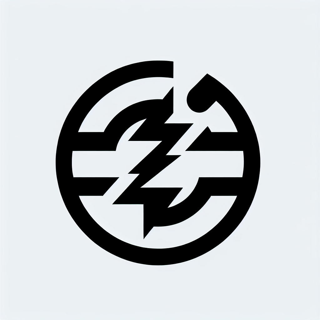 Circular Lightning Bolt Logo