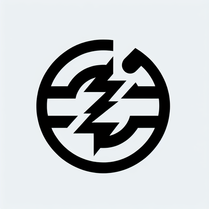 Circular Lightning Bolt Logo