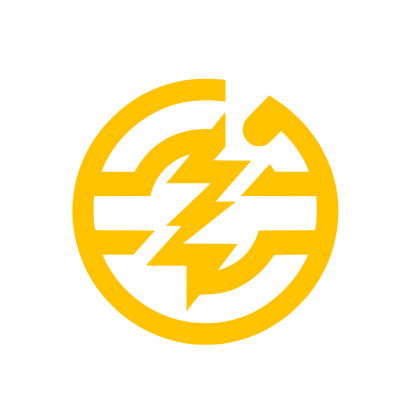 Circular Lightning Bolt Logo #FFC300