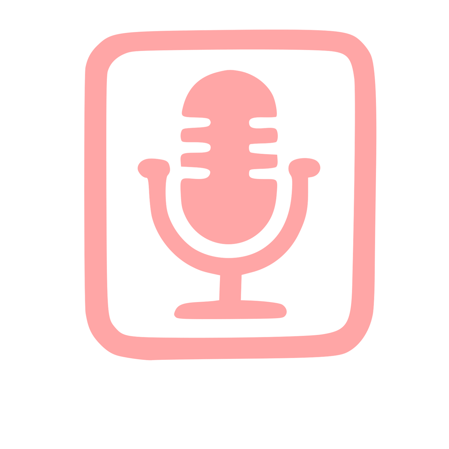 Hand-Drawn Microphone Logo #ffa6a6