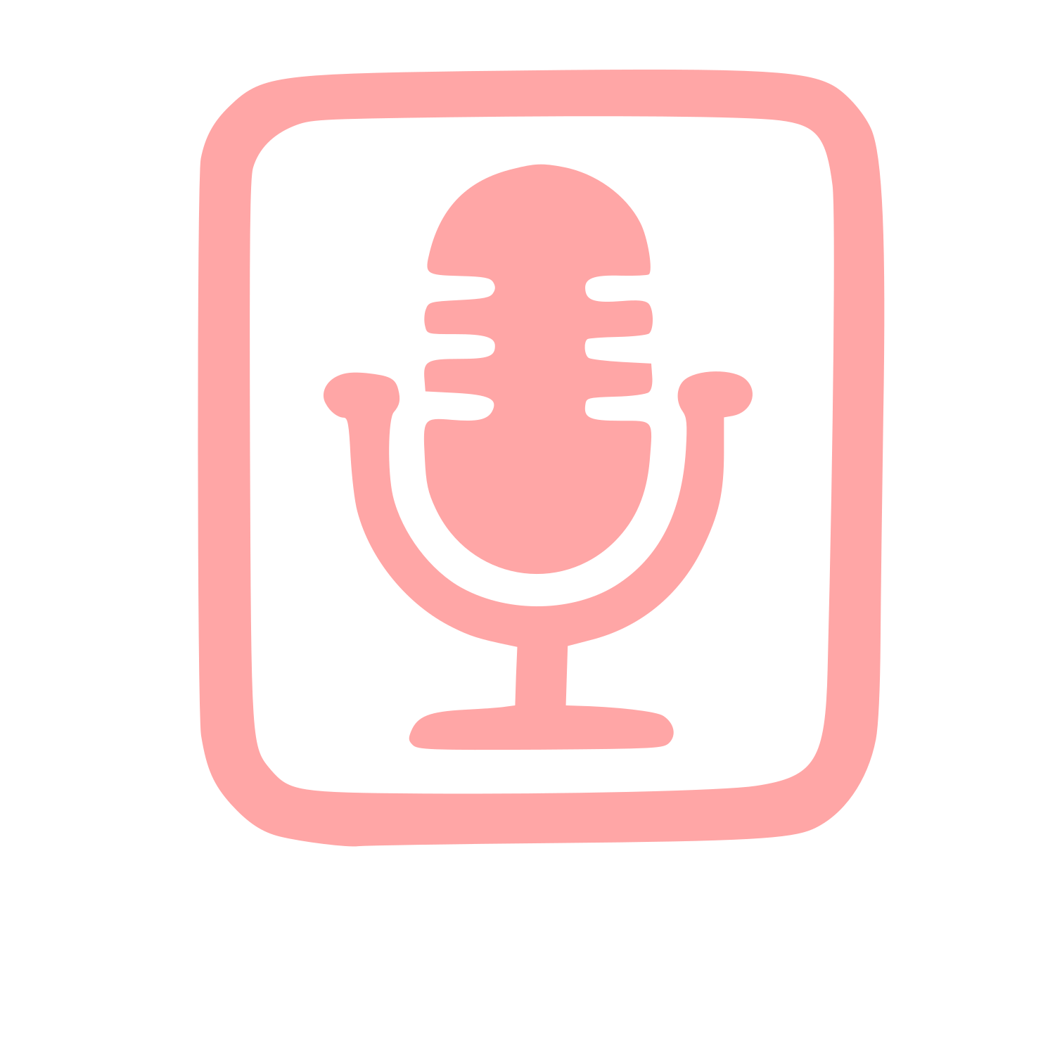Hand-Drawn Microphone Logo #ffa6a6
