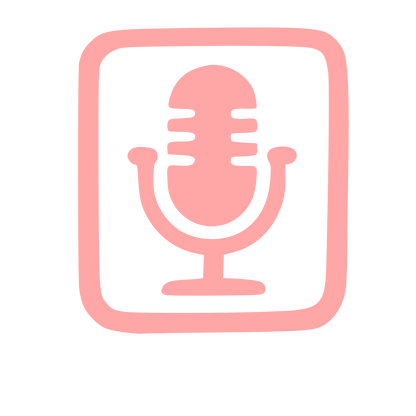 Hand-Drawn Microphone Logo #ffa6a6