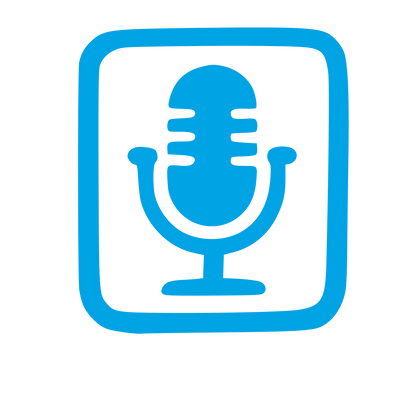 Hand-Drawn Microphone Logo #00a3e4