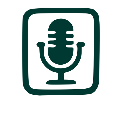 Hand-Drawn Microphone Logo #003932