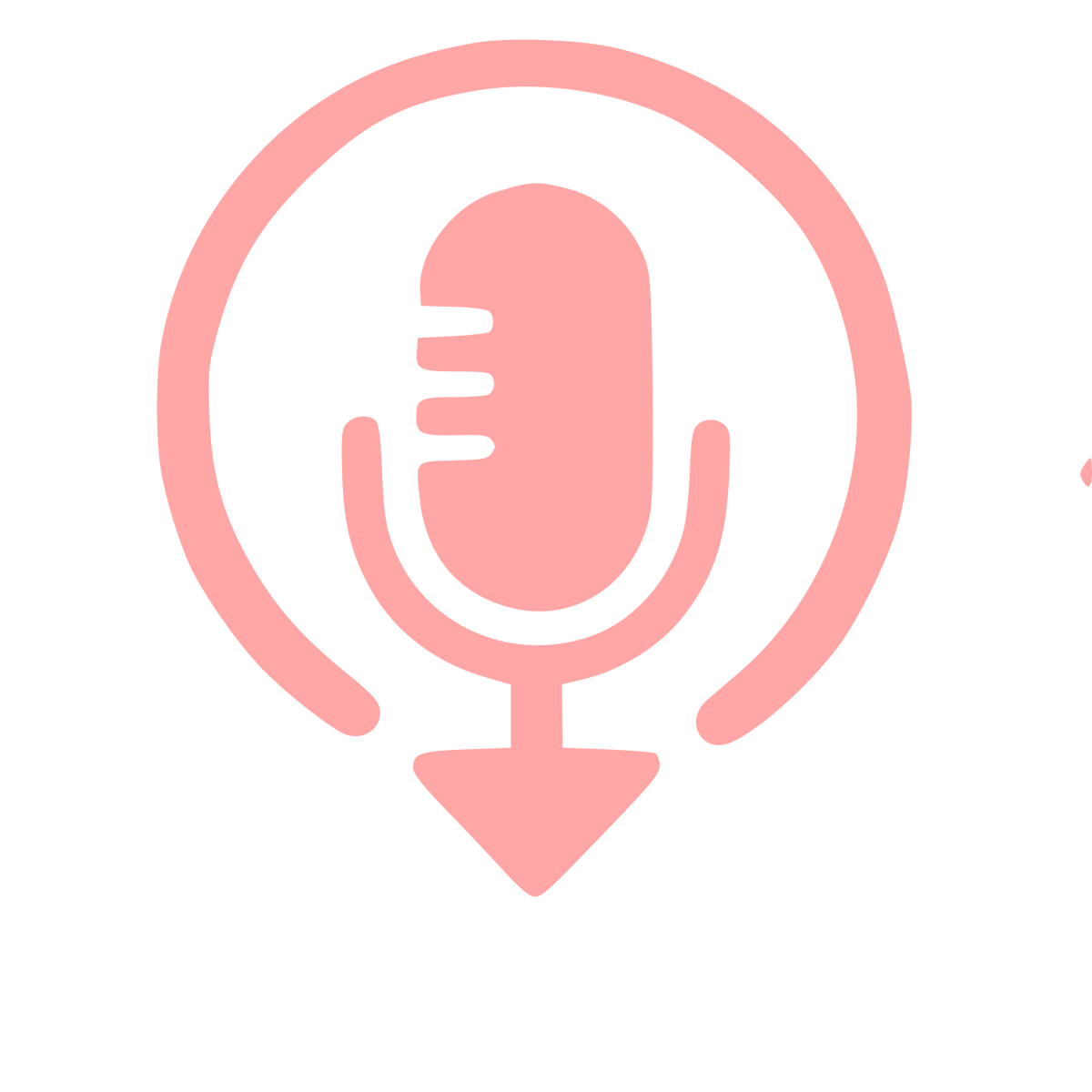 Podcast Microphone Download Logo #ffa6a6