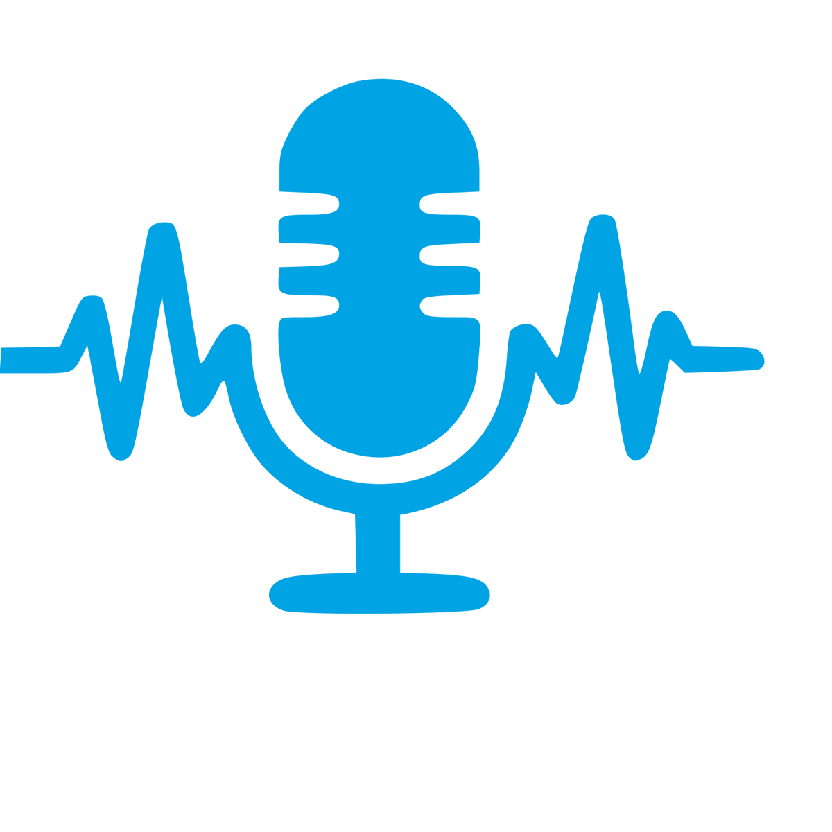 Podcast Mic Soundwave Logo #00a3e4