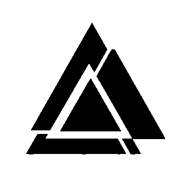 Overlapping Triangles Sticker Logo