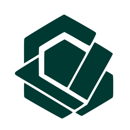 Layered Hexagon Overlap Logo #003932