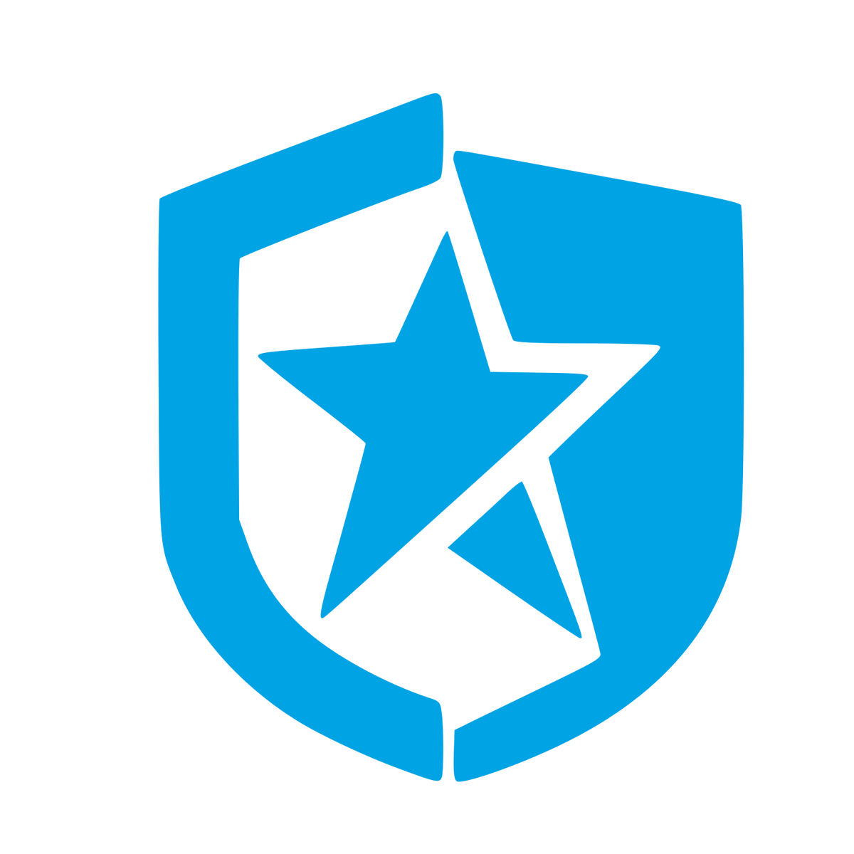 Star Shield Logo #00a3e4