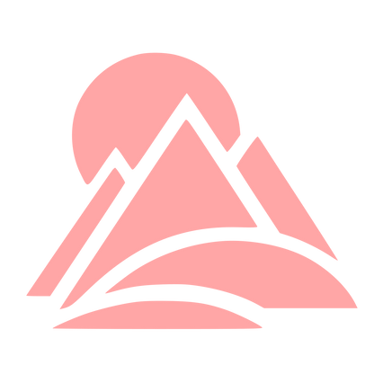 Mountain Sun Layered Logo #ffa6a6