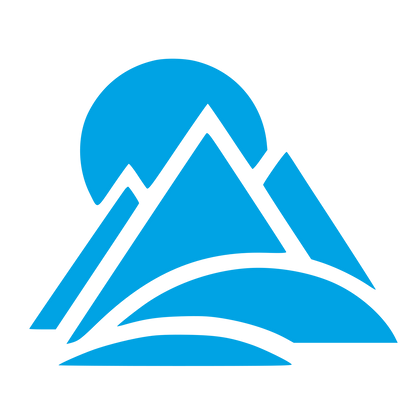 Mountain Sun Layered Logo #00a3e4