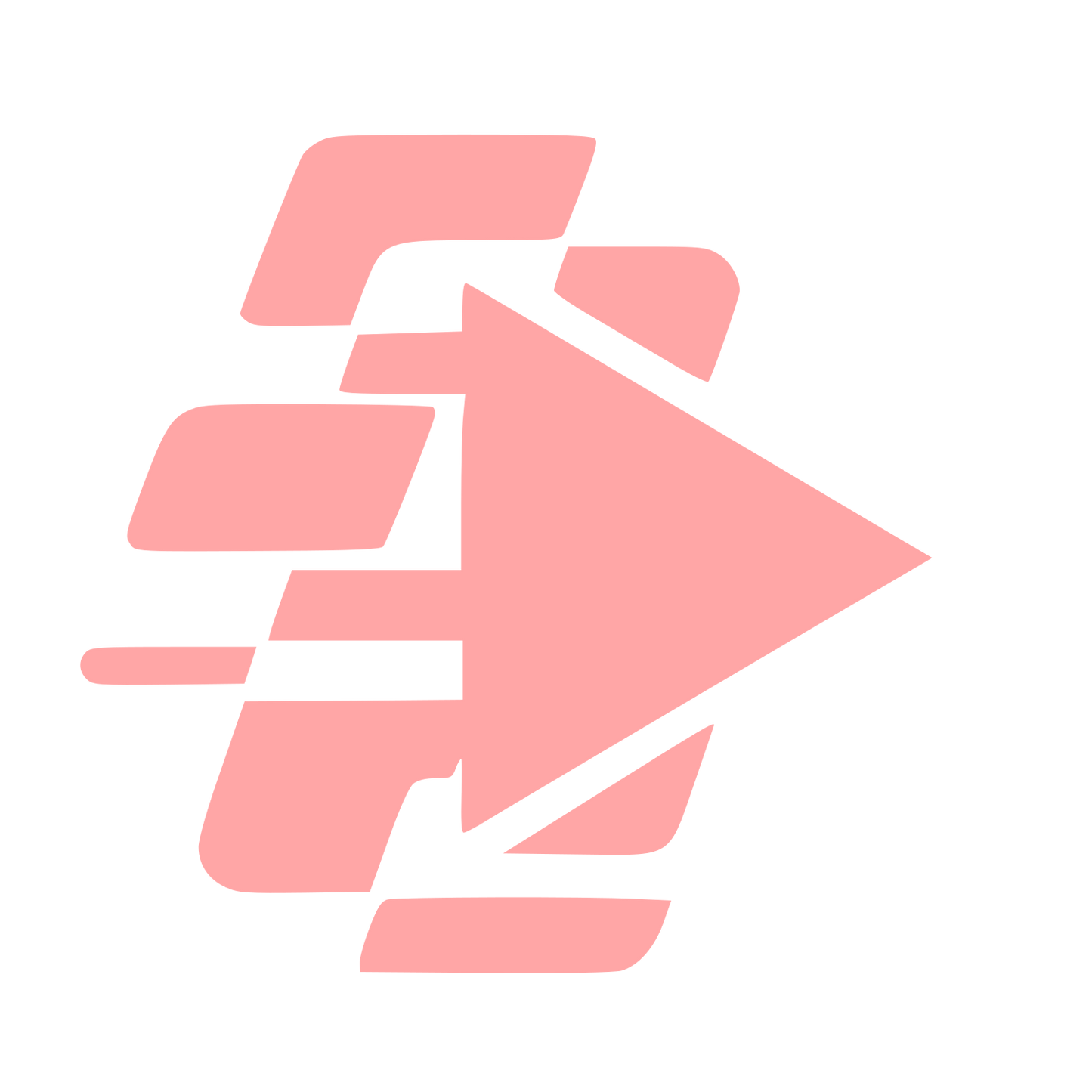 Layered Arrow Speed Logo #ffa6a6