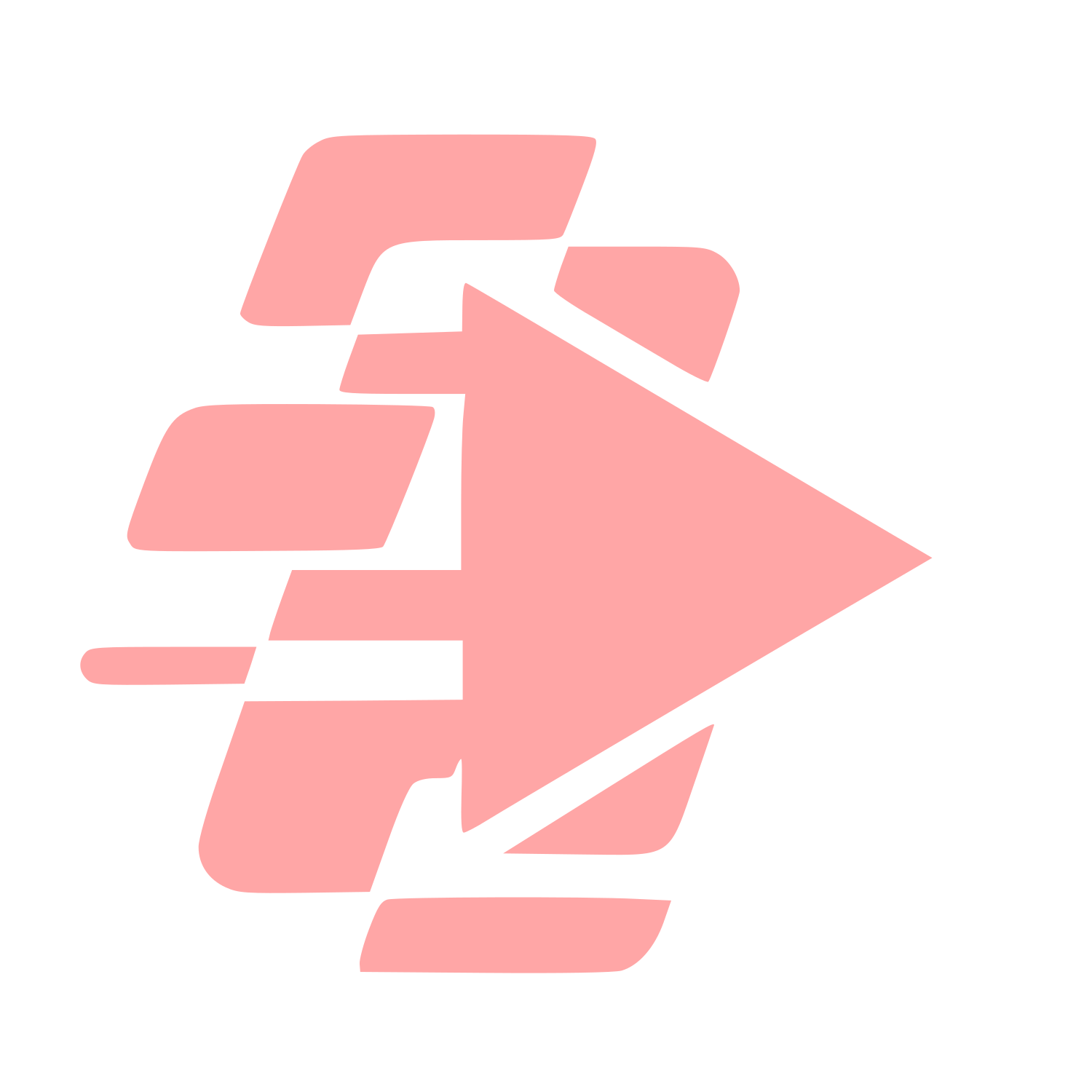 Layered Arrow Speed Logo #ffa6a6