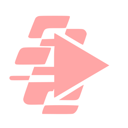 Layered Arrow Speed Logo #ffa6a6
