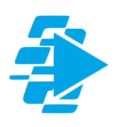 Layered Arrow Speed Logo #00a3e4