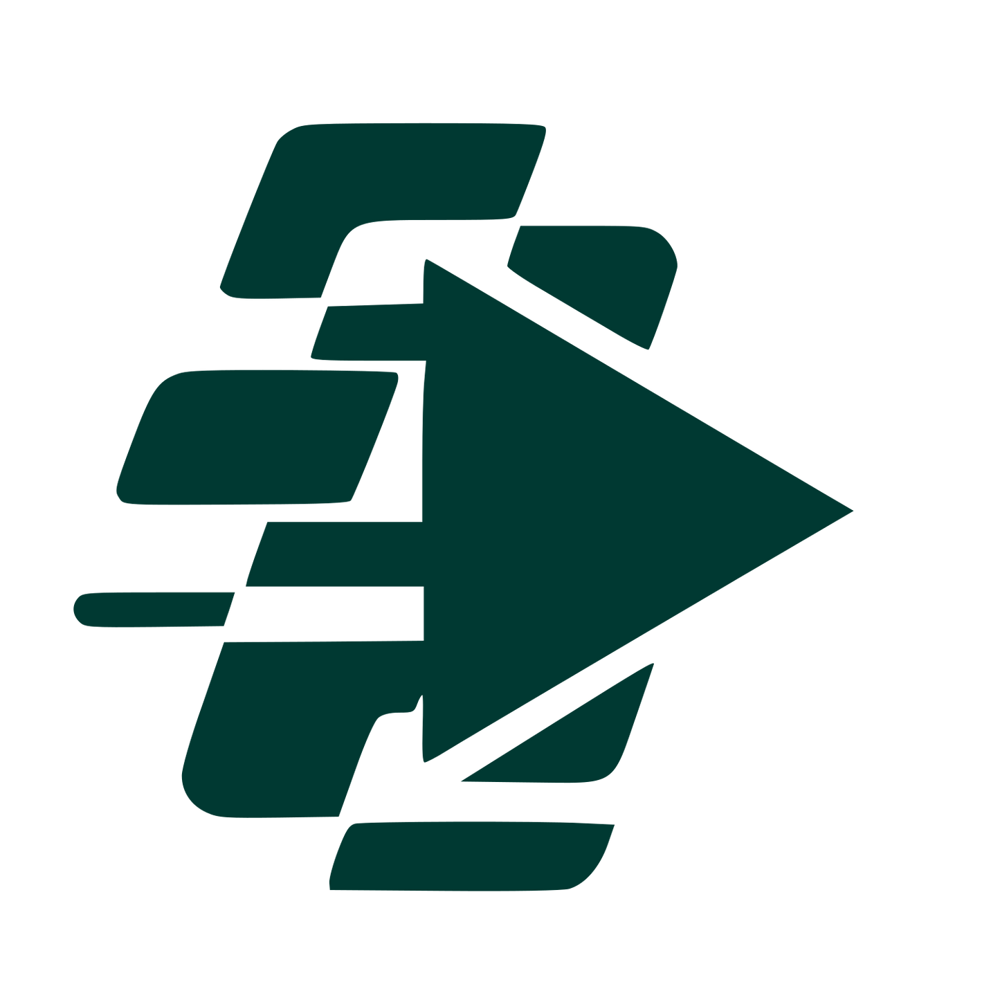 Layered Arrow Speed Logo #003932