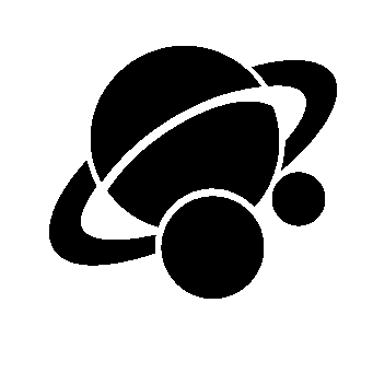 Planet Orbit Moon Logo