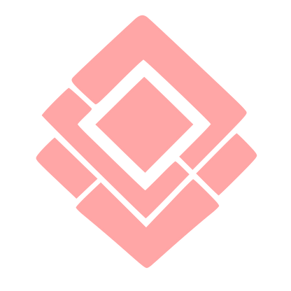 Layered Diamond Squares Logo #ffa6a6