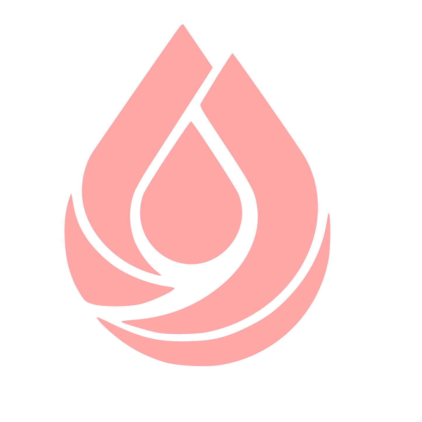Layered Double Drop Logo #ffa6a6
