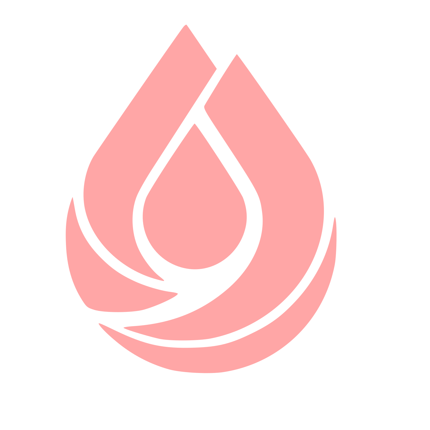 Layered Double Drop Logo #ffa6a6