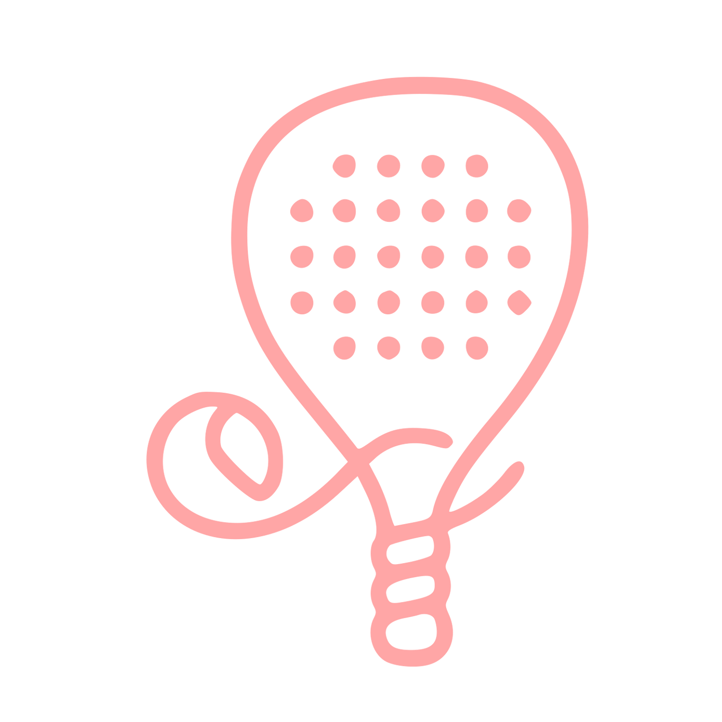 Monoline Padel Racket Logo #ffa6a6
